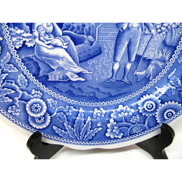 Spode Blue Room Collection Dinner Plate Woodman Made in England 10.25” - Picture 3 of 6